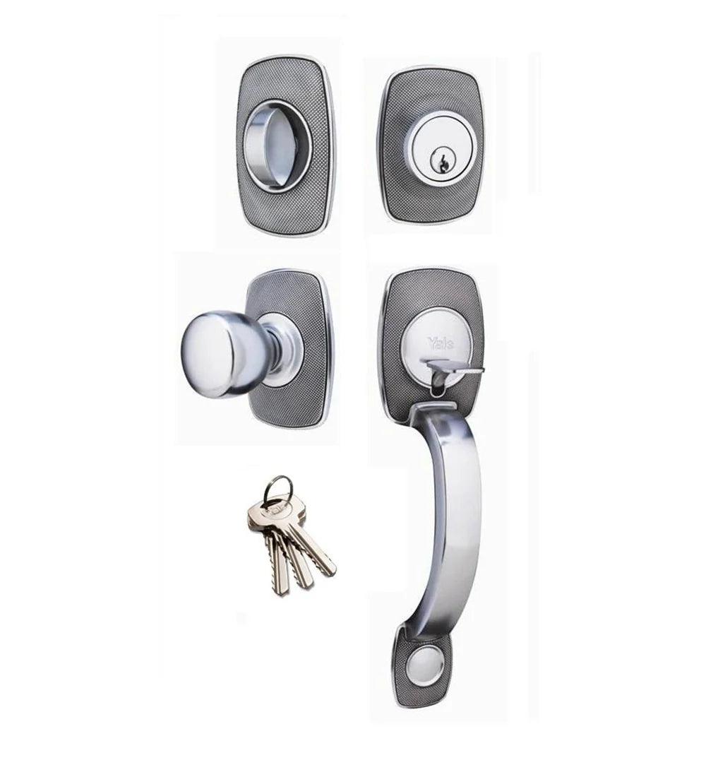 6688 Yale Single handle Set Matt Chrome Dimple key