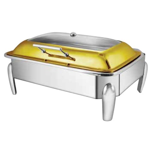 Opulent Series -  Opulent Gold Rectangle Glass Lid With Arc Legs (12 Ltrs)