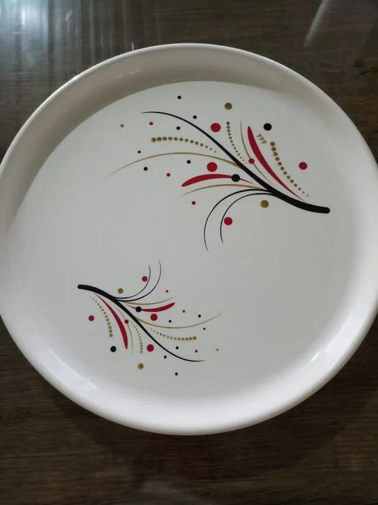 Serving Ware- Curve Born China Print Plates  - JW-444