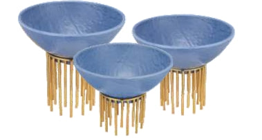 Thea-Thea Blue Bowl with Gold Stand