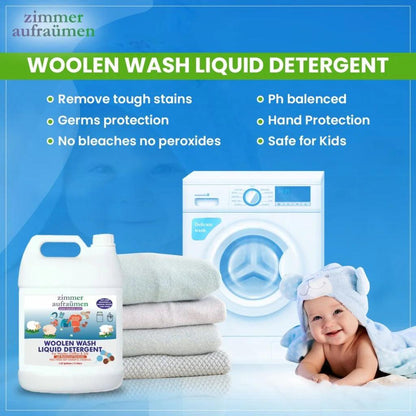 Zimmer Aufraumen Woolen, Chiffon & Silk Liquid Detergent (5L) For Front Load Machine