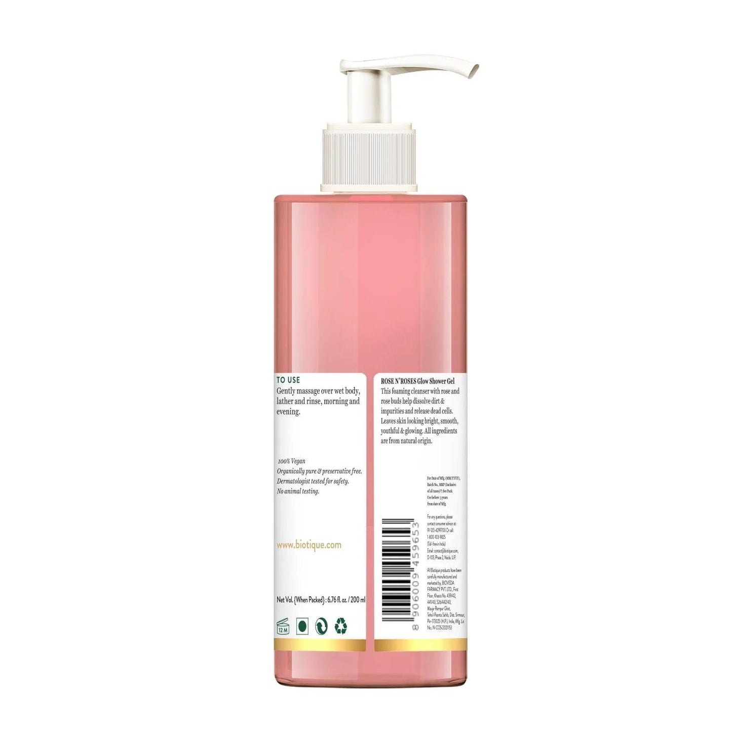 Biotique Rose N'roses Glow Shower Gel 200ml