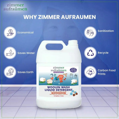 Zimmer Aufraumen Woolen, Chiffon & Silk Liquid Detergent (5L) For Front Load Machine