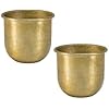 Metaledge Brass Gold Floor Planter-Set/3