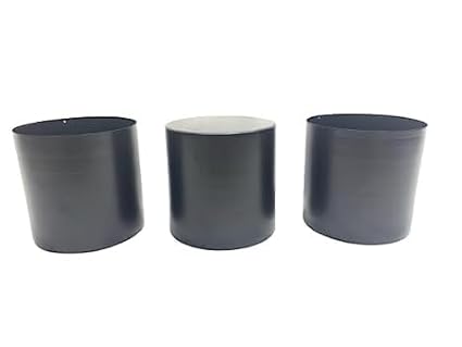 Metaledge Black Floor Planter - Set/2