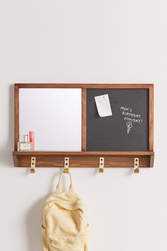 Metaledge Bathroom Note Pad  Mirror -Set/1 Wood, Iron & Mirror