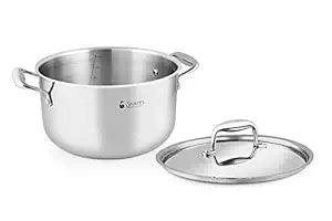 Tri-ply cookware -  Casserole with lid mirror finish