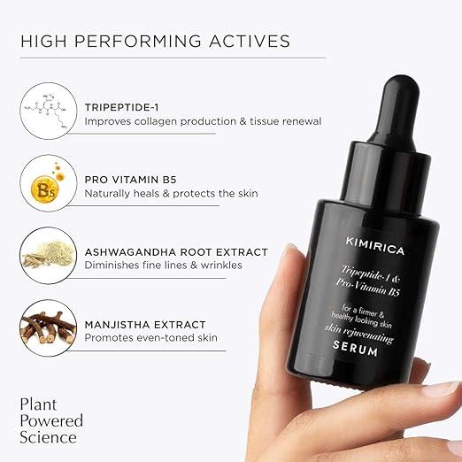 Kimirica skin Rejuvenating Anti-Aging serum intense revitalizer serum Rejuvenating and Hydrating serum Reduces Pigmentation | moisturizer for All Skin Types | Vitamin B5 | 30ml