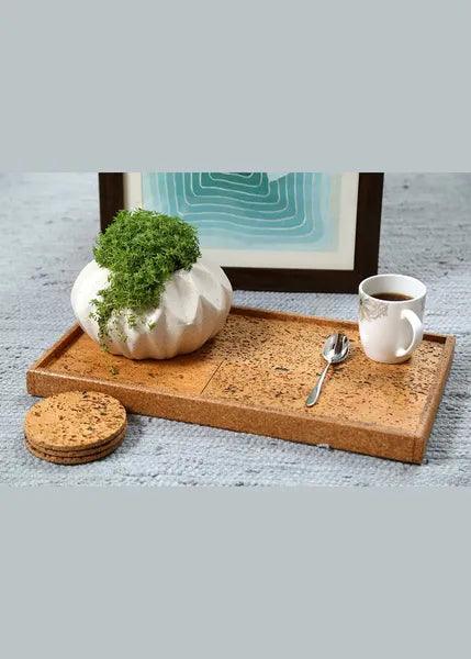 Cork Serving/Decor Trays - Aqua Tray