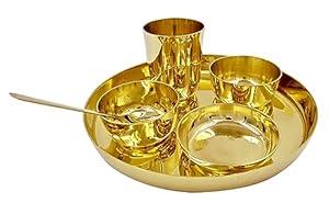 Stainless steel thali set - 5 PCS thali set gold