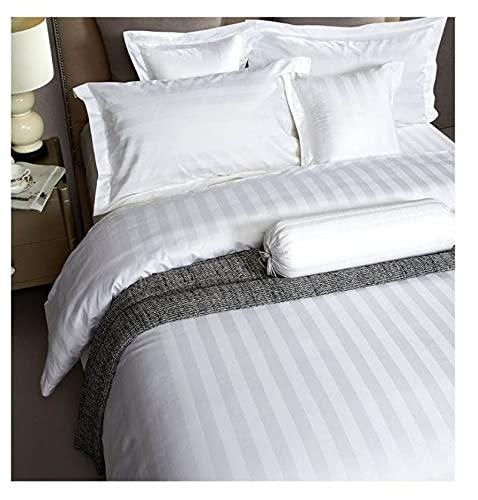 Lords Premium Bed Linen - Sattin Stripe 210 Thread Count -Double Bed sheet ( 100”x112”)