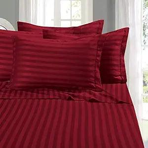 Bed Linen Economy - Bed Sheet Micro Polyester Stripe - Double Bed Sheet (90 x 100)