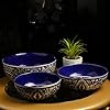 Tableware -  Caffeine Ceramic Handmade Blue Mughal Serving Bowl  - MYA-XYX-01