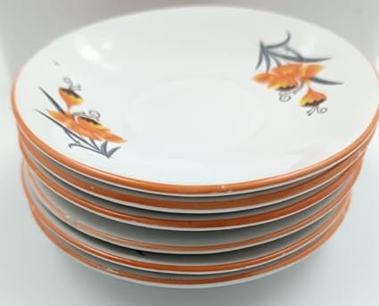 Born China print plates - ( JW - ORANGE FLOWER )