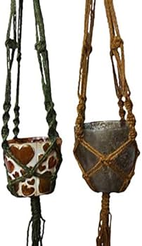 Metaledge Natural Hanging/Rope &nbsp;Planter - Set/02 -  Multi Color