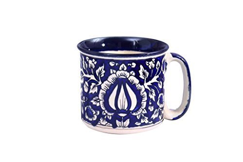 Table Ware - Caffeine Ceramic Handmade Blue Mughal Maggie Mug MYA-XYX-004