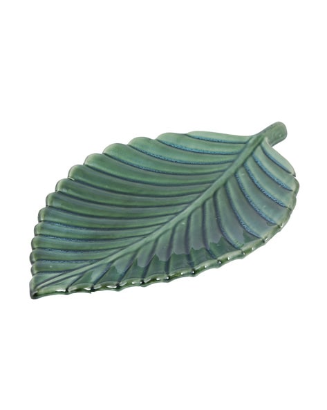 Tableware - Aapno Rajasthan Light Green Leaf Platter (MYA-SSG-020)