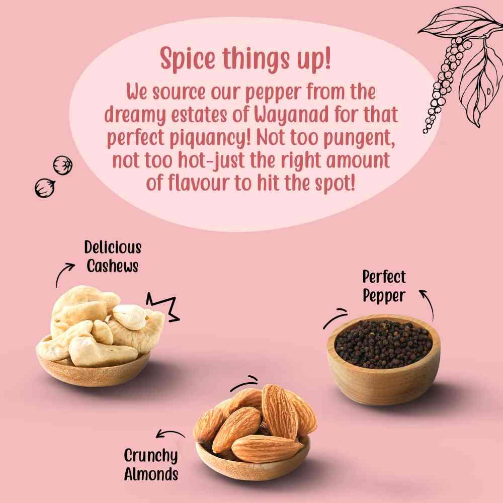 Pack of 2 - Roasted Nuts with Wayanad Pepper (100gm each)