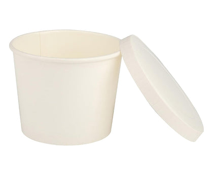 Paper Containers - PC03 500ml - White 116mm