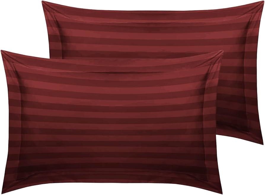 BED LINEN ECONOMY- BED SHEET SUITING CHECK / STRIPE- PILLOW COVER- 18 x 27