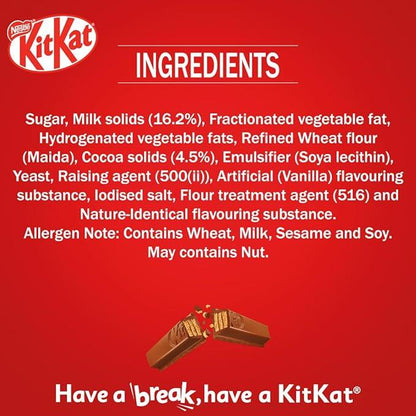 Nestlé KITKAT Minis, Chocolate Coated Wafer Bar, Share Bag, Miniature Pouch, 18x7g | 126g