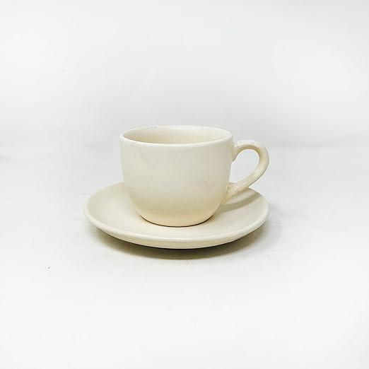 Stoneware - cup and saucer white