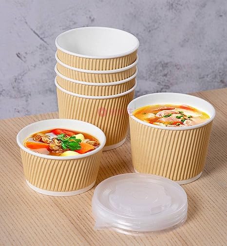 Paper Plate & Ripple Containers - Ripple container & lids - ( RPC03 )