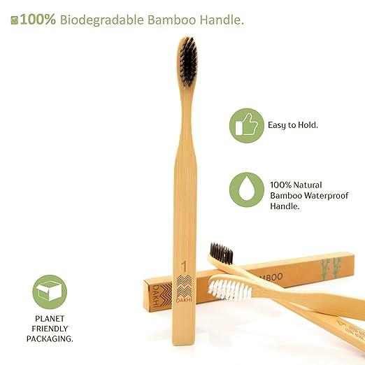 Natural Bamboo Toothbrush - Round