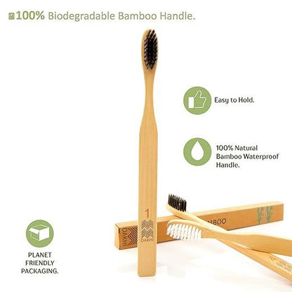 Natural Bamboo Toothbrush - Round