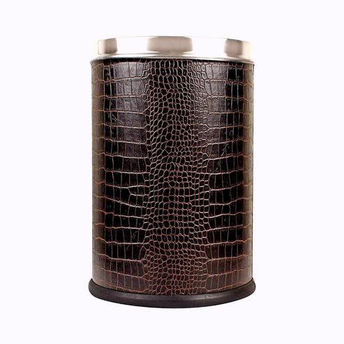 DUSTBINS Leather Paper Bin