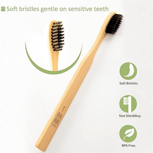 Natural Bamboo Toothbrush - Round