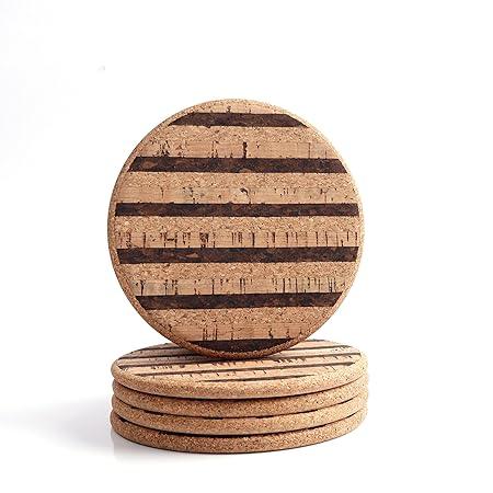 Cork trivets / Hot plates -  Striped trivets