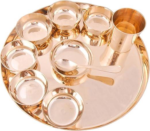 Stainless steel thali set - Copper thali set conical