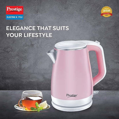 Prestige Stainless Steel Pkpc Electric Pink Kettle, 1500 Watts, 1.50 Liter