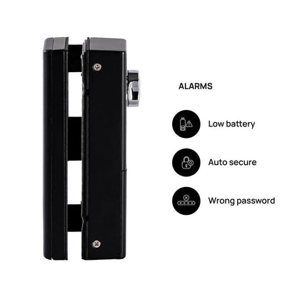 Ozone Glass Door Lock (G2G) with 4-way Unlock for Internal Doors | Free Installation | Door Thickness: 10-12 mm Smart Locks