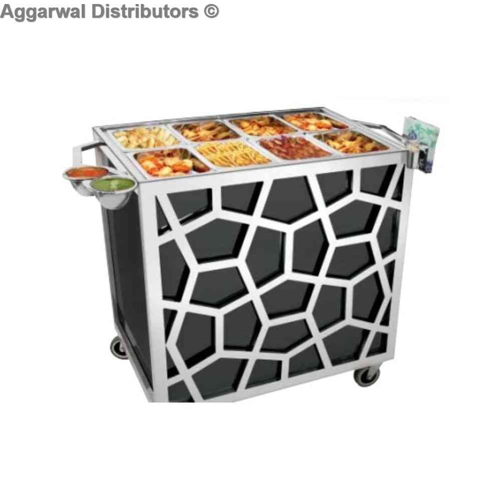 Laufeen Dish & Trolley - Black Titanium Snack Trolley (BTSW-43005)