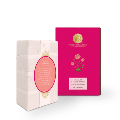 Forest Essentials - Luxury Sugar Soap Rose & Cardamom