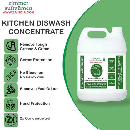 Zimmer Aufraumen Manual Dishwashing (Lemon) Liquid Detergent-5 Liters