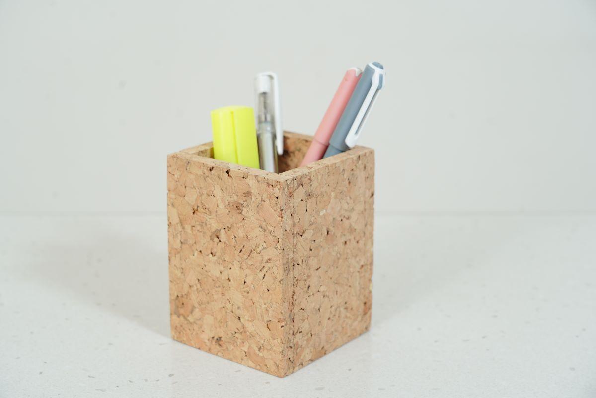 Cork Desktop Accessories- pen Holder Natural