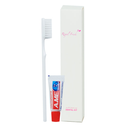 Sustainable Amenities - Dental Kit Cornstarch - Cleansense 4gm Toothpaste Sachet + Cornstarch Tooth Brush - Paper Pouches