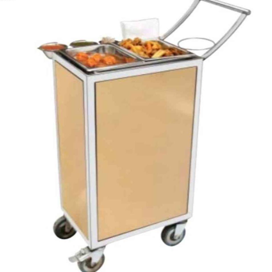 Laufeen Dish & Trolley - Gold Titanium Bite To Eat Trolley