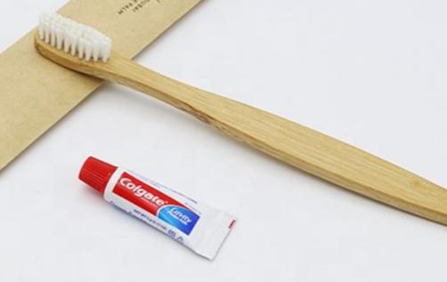 Dental Kit Bamboo - Colgate 8gm Toothpaste + Bamboo Tooth Brush - Box Series