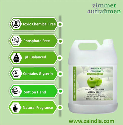 Zimmer Aufraumen Hand Wash With CHG Disinfectant Pack (5L) (Green Apple)