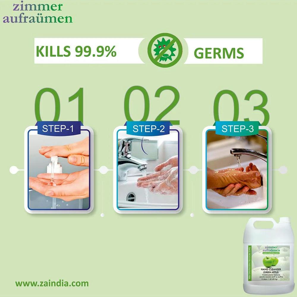 Zimmer Aufraumen Hand Wash With CHG Disinfectant Pack (5L) (Green Apple)