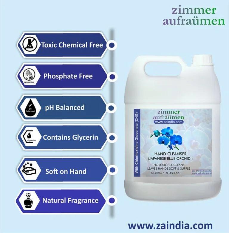 Zimmer Aufraumen Hand Wash With CHG Disinfectant Pack (5L) (Japanese Blue Orchid)