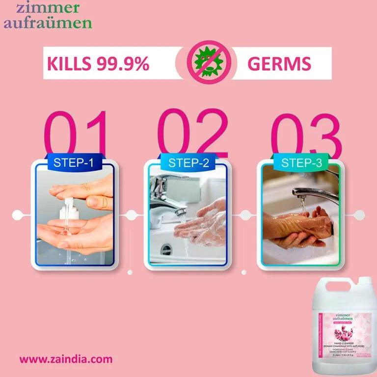 Zimmer Aufraumen Hand Wash With CHG Disinfectant Pack (5L) (Roman Chamomile & Alps Rose)