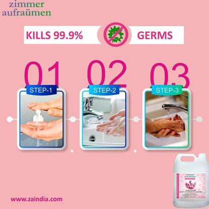 Zimmer Aufraumen Hand Wash With CHG Disinfectant Pack (5L) (Roman Chamomile & Alps Rose)