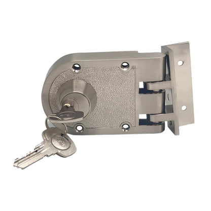 Yale 198 Vertical Bolt RIM Door Lock Both side keys, Regular Key, Satin Nickel