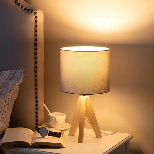 Rattan Table lamp for Living room | Bamboo Bedside table lamp | Cane Table lamp - Mahika