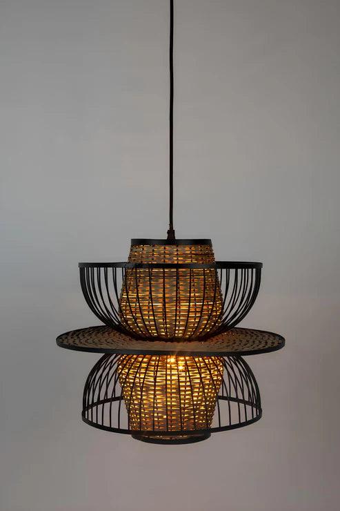 Bamboo Hanging lamp for Living Room | Rattan Pendant light | Cane ceiling light - Yash